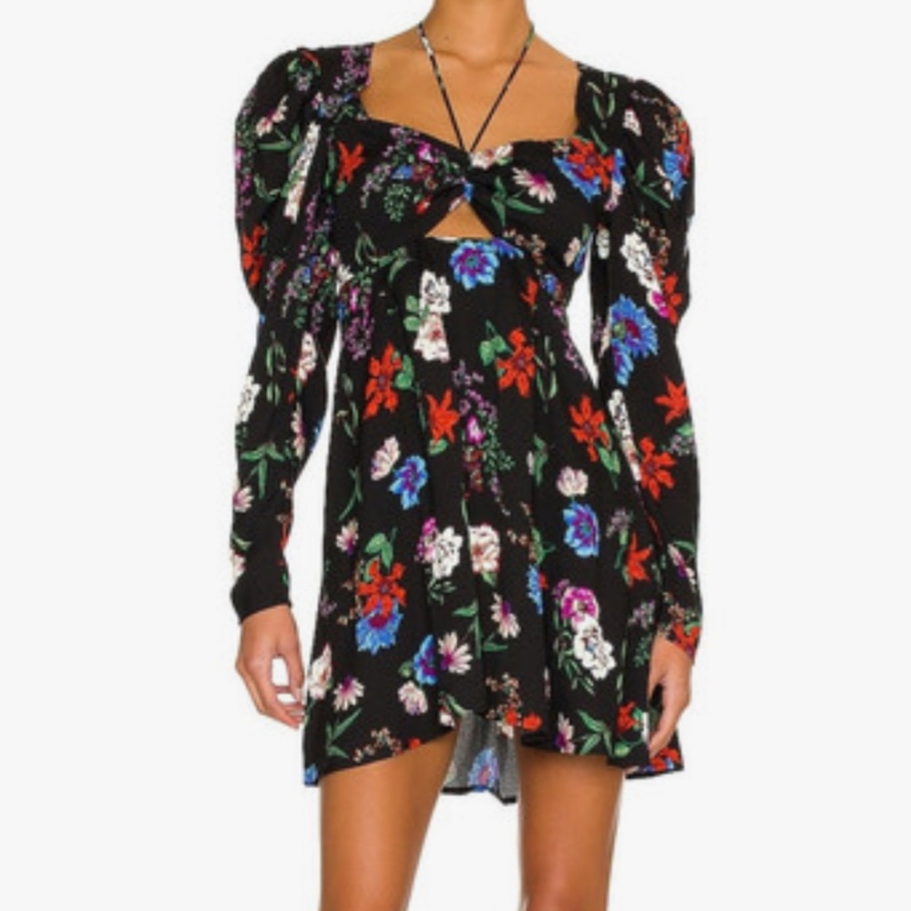 AFRM Floral Black Dress